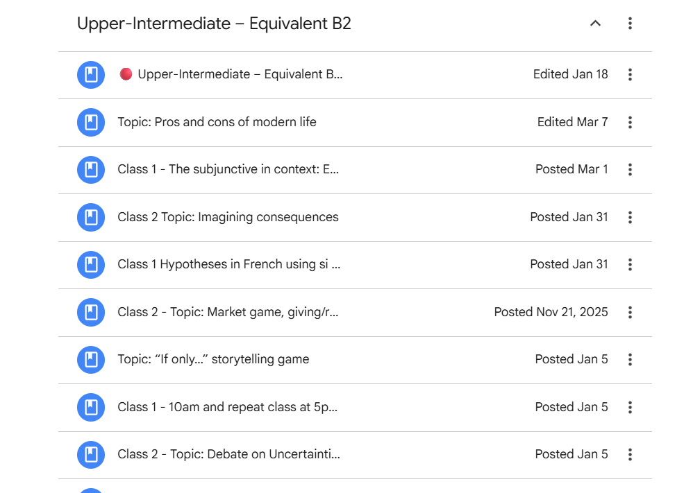 STANDARD PACKAGE - Conversational French Coaching with Eva